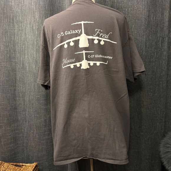 436th Airlift Wing T-Shirt Gray C-5 Galaxy C-17 Globemaster Air Force (Men's L) - Picture 5 of 5
